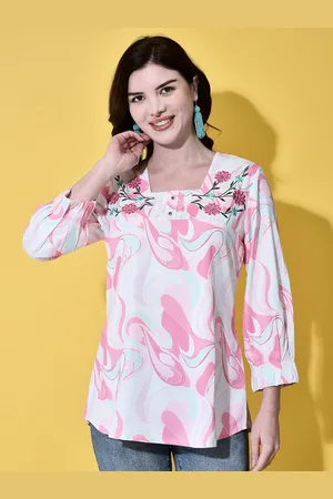 FUTURO REMOTO GIOIELLI Women Abstract Print Satin Regular Top