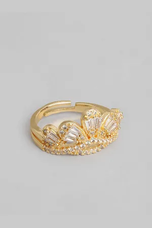 DressBerry Stone-Studded Adjustable Finger Ring