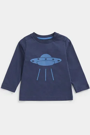 Mothercare Boys Graphic Printed Round Neck Pure Cotton T-shirt
