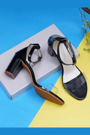 Misto Open Toe Comfortable Block Heels With Ankle Loop