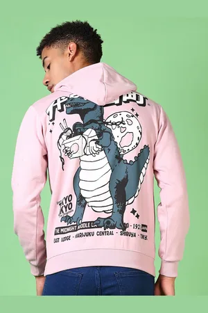 V-Mart Men Printed Hooded Sweatshirt