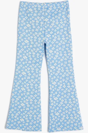 Koton Girls Floral Printed Flared Trouser
