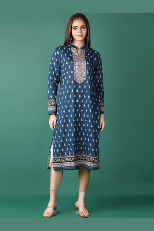 V-Mart Ethnic Motifs Printed Mandarin Collar A-Line Kurta