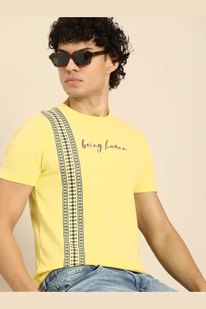 Being Human Men Brand Logo & Geometric Print Pure Cotton T-shirt