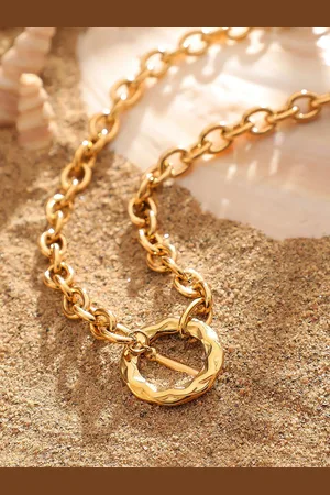 French Accent Men Gold-Plated Necklace