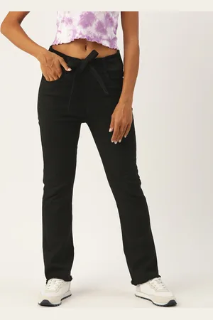 Broowl Women Black London Bootcut High-Rise Stretchable Jeans