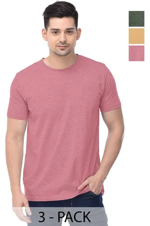 Color Capital Unisex Pack Of 3 Solid Round Neck Cotton T-shirts
