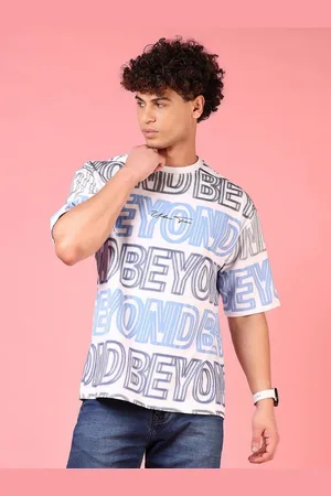 V-Mart Men Typography Printed Round Neck Cotton T-shirt