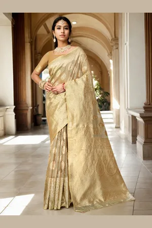 Ishin Ethnic Woven Design Zari Organza Art Silk Saree