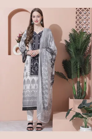Stylee Lifestyle Floral Printed Pure Cotton Unstitched Dress Material