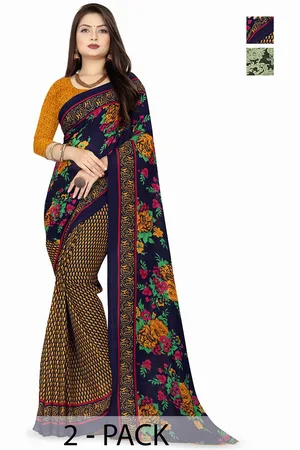 ANAND SAREES Floral Saree Pack of 2