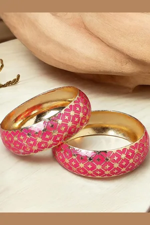 OOMPH Set Of 2 Meenakari Bangles