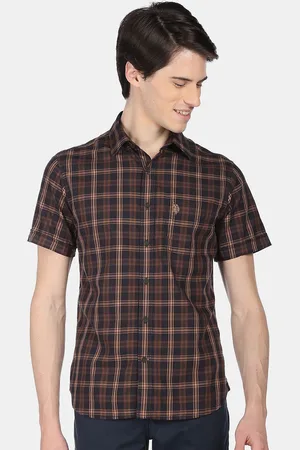 U.S. Polo Assn. Men Tartan Checks Casual Pure Cotton Shirt