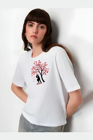 Moda Rapido Women Graphic Printed Round Neck Cotton Oversized T-shirt