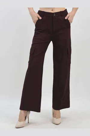 Chemistry Women Relaxed Straight Leg High-Rise Cargos Trousers