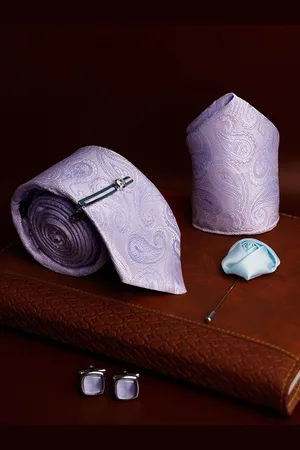 LOUIS STITCH Men Italian Silk Necktie Accessory Gift Set