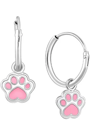 GIVA 925 Sterling Silver Circular Paw Hoop Earrings
