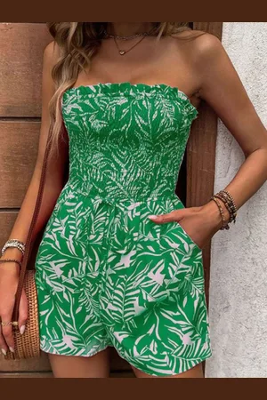 DressBerry Off-Shoulder Printed Jumpsuit
