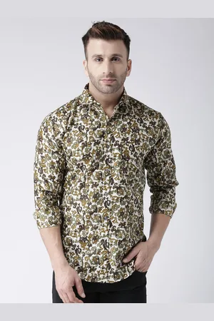 Hangup Men Slim Fit Floral Printed Casual Shirt
