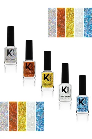 KINDED Set Of 5 Long Lasting Nail Paint - 9 ml Each - Showstopper - Shades 31 to 35