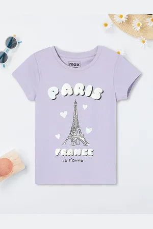 Max Collection Girls Graphic Printed Round Neck Cotton T-shirt