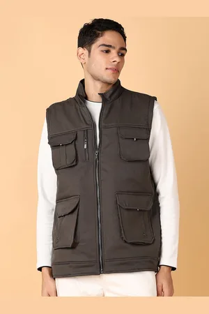 V-Mart Men Mock Collar Solid Cotton Casual Bomber Jacket