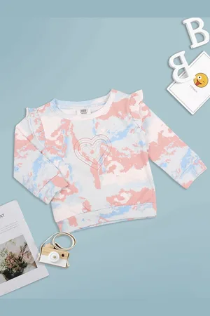MeeMee Girls Abstract Printed Sweatshirt