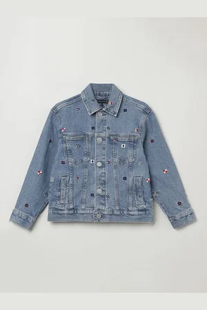 Tommy Hilfiger Boys Spread Collar Cotton Denim Jacket