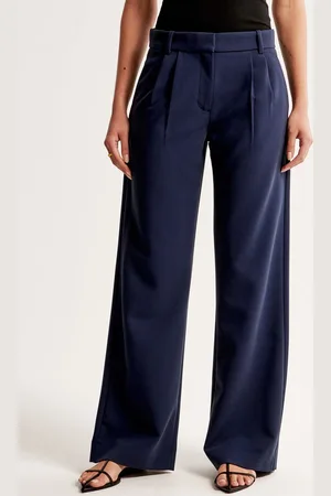 Chemistry Women Comfort Flared High-Rise Pleated Trousers