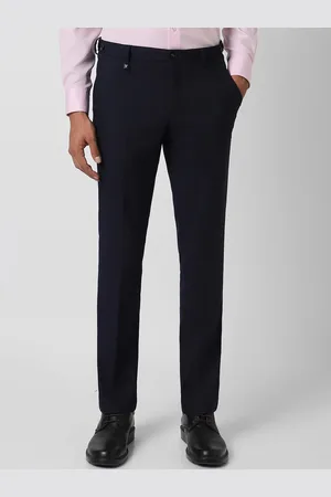 V Dot Men Skinny Fit Mid-Rise Formal Trousers