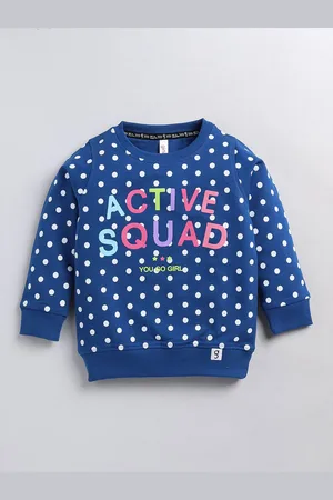 Ginie Girls Printed Long Sleeves Round Neck Sweatshirt