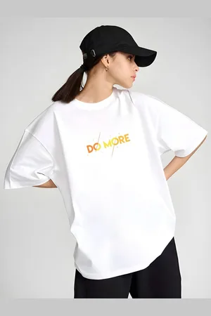 Moda Rapido Women Typography Printed Round Neck Cotton Oversized T-shirt