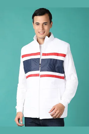 V-Mart Men Hooded Striped Cotton Casual Padded Jacket