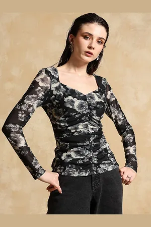 Kazo Women Sweetheart Neck Primrose Fitted Top