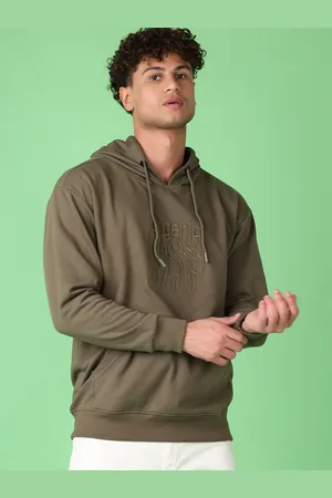 V-Mart Men Printed Hooded Sweatshirt