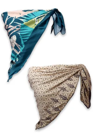 Leeza Store Women Pack Of 2 Printed Scarves