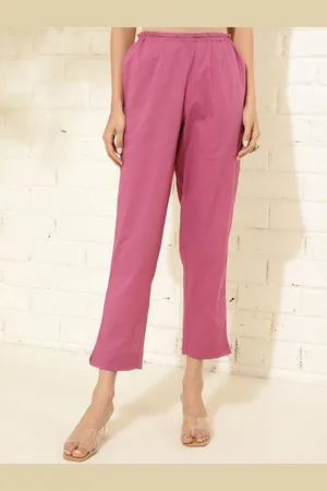 Fabindia Women Cotton Cropped Regular Trousers