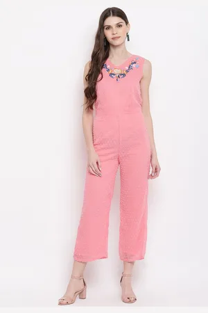 Mayra Women Pink Solid Jumpsuit