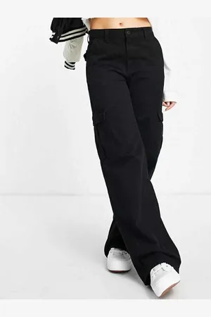 Broadstar Women Black Smart Wide Leg High-Rise Low Distress Stretchable Jeans