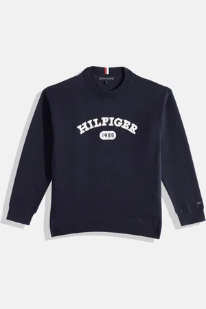 Tommy Hilfiger Boys Brand Logo Embroidered Pure Cotton Pullover