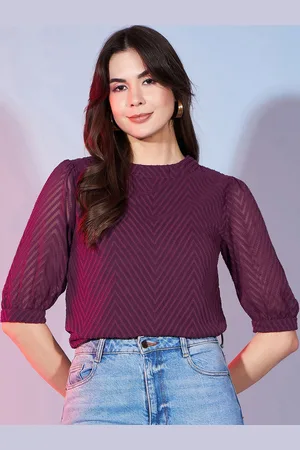 DressBerry Women Self Design Regular Top