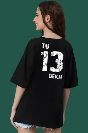 DressBerry Women Typography Printed Round Neck Cotton Oversized T-shirt