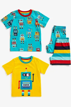 Mothercare Boys Pack Of 2 Printed T-shirt With Shorts