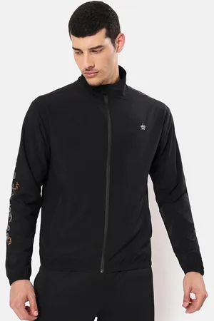 Cult Men Black Brand Logo Lightweight Crop Training or Gym Bomber Jacket