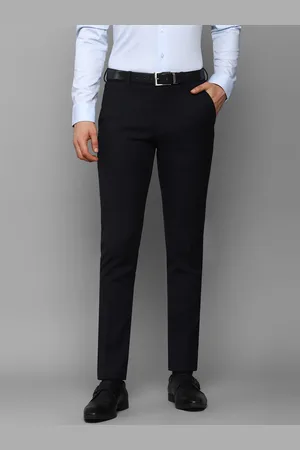 Louis Philippe Men Black Slim Fit Trousers