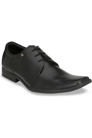 Hitz Men Black Genuine Leather Formal Derbys