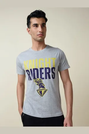 FanCode Men Typography Printed Applique T-shirt