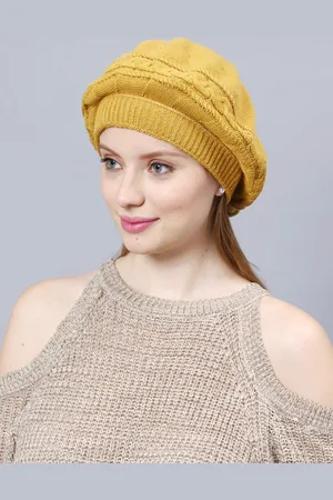 Bharatasya Self Design Knitted Cotton Beanie