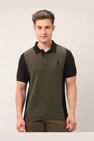 Ralph Lauren Men Brand Logo Colourblocked Polo Collar Pockets Slim Fit T-shirt