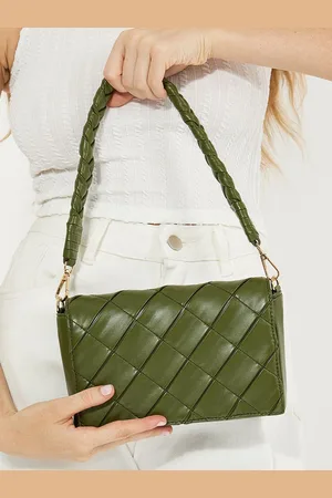 Styli Textured Baguette Sling Bag